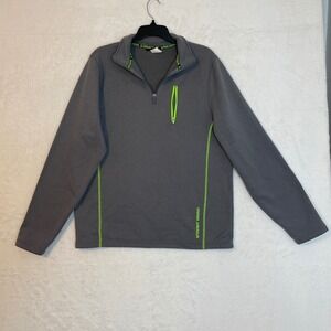 Under Armour Gray Quarter Zip Pullover Sweatshirt Loose Fit L Running Gym